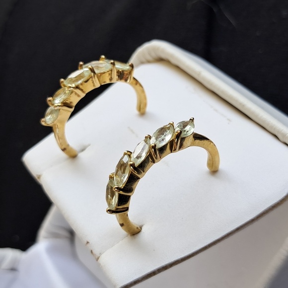 Jewelry - Premium Rare Natural Chrysoberyl J-Hoop Earrings